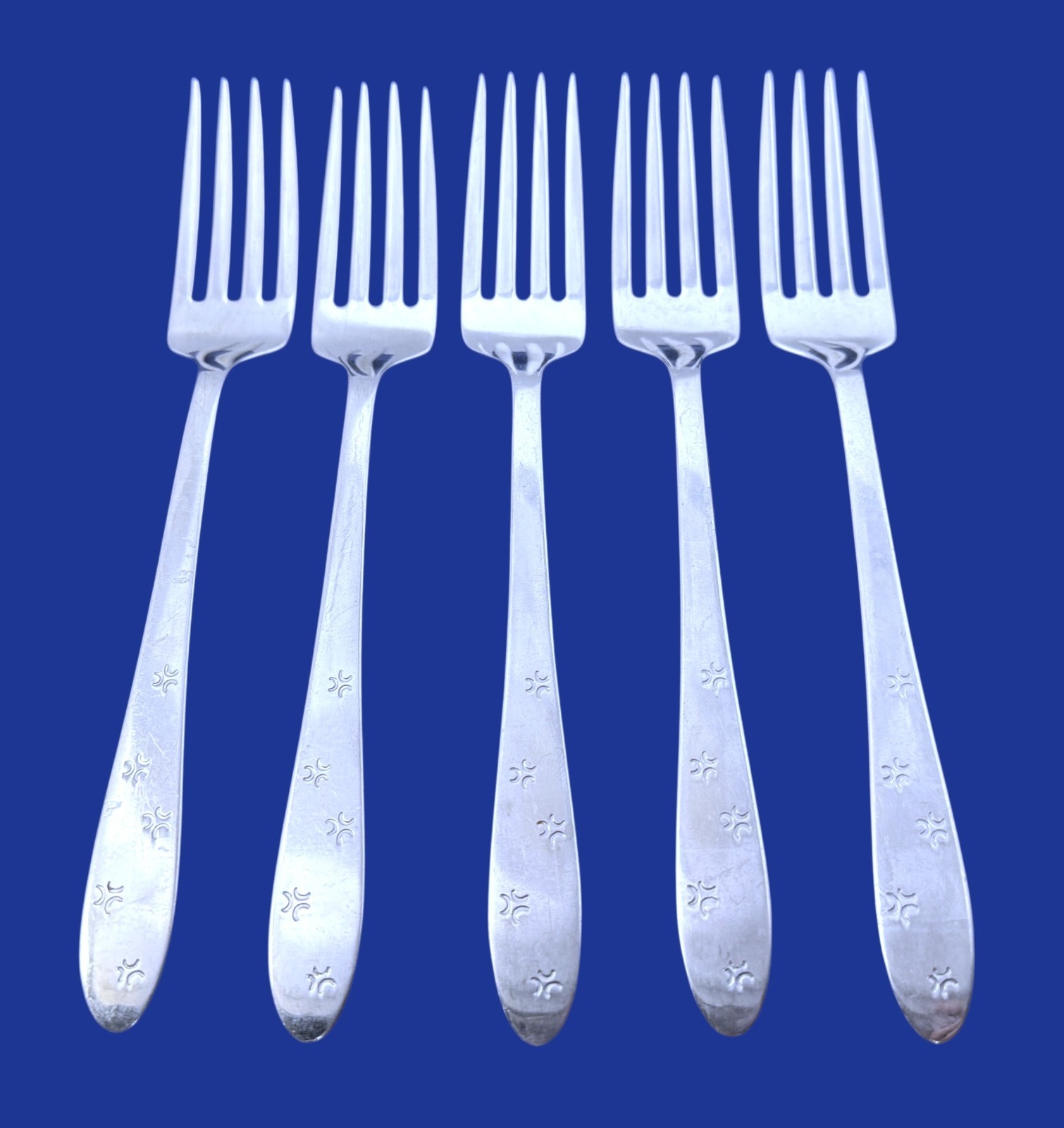 Oneida DUET 2 Stainless, Snowflakes - Set of 5 Small Dinner Fork 7 1/4" gallery