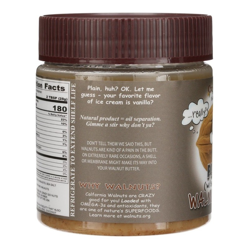 (2-Pack) Go Nuts Plain W/Sea Salt Walnut Butter, 9 oz gallery