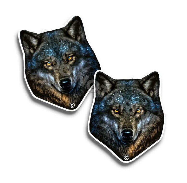 Wolf Vinyl WOLVES Stickers NATURE Great Outdoors ANIMAL DECALS C35026 2 Pack gallery