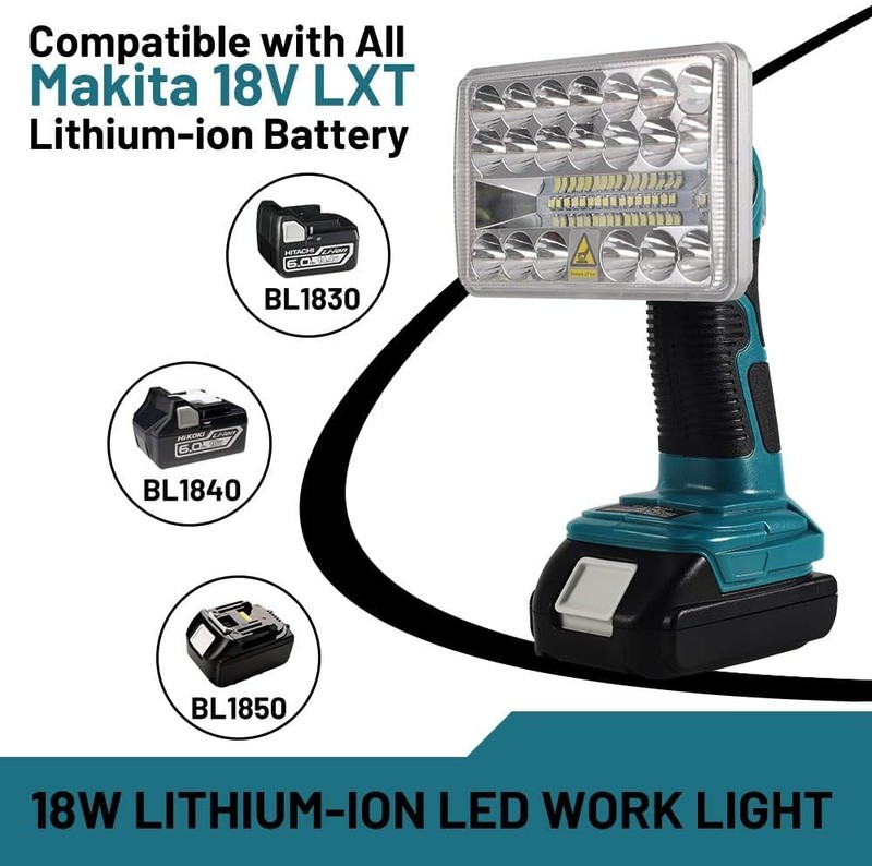 2000LM 18W Cordless Flashlight LED Work Light for Makita 18V LXT Li-ion Portable gallery