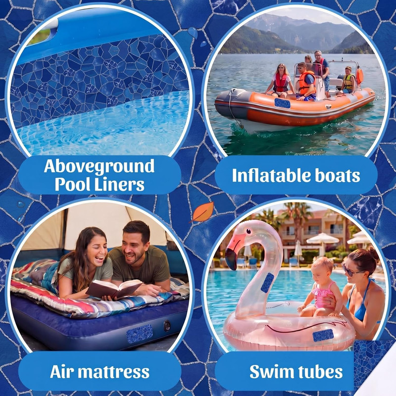 Self-Adhesive Vinyl Pool Liner Patch - Waterproof PVC Repair Sheet for above Gro gallery