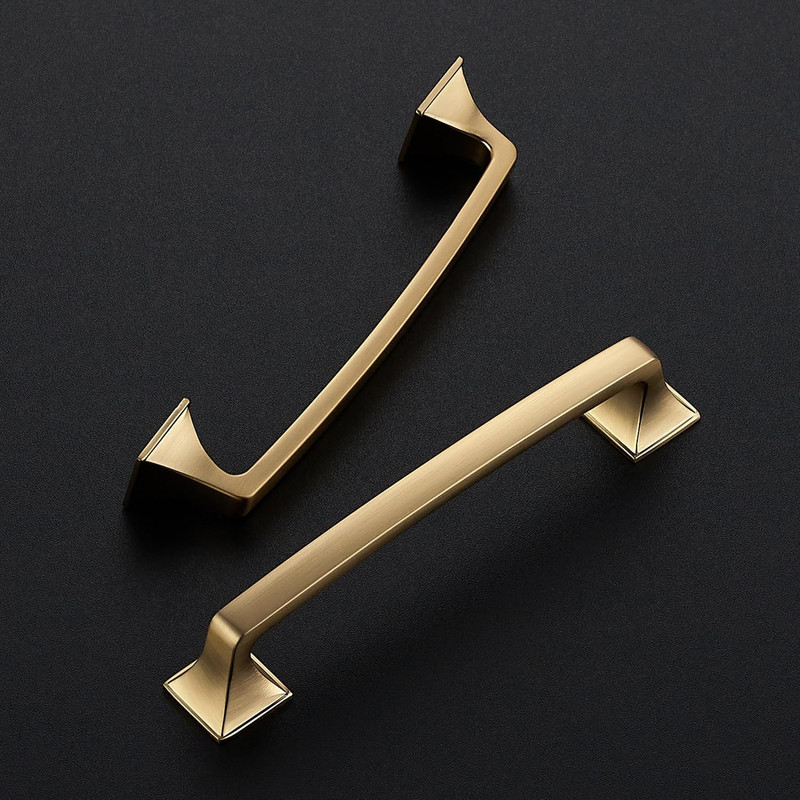 20 Pack Champagne Bronze 5" Square Arch Pulls for Kitchen Cabinets & Drawers gallery