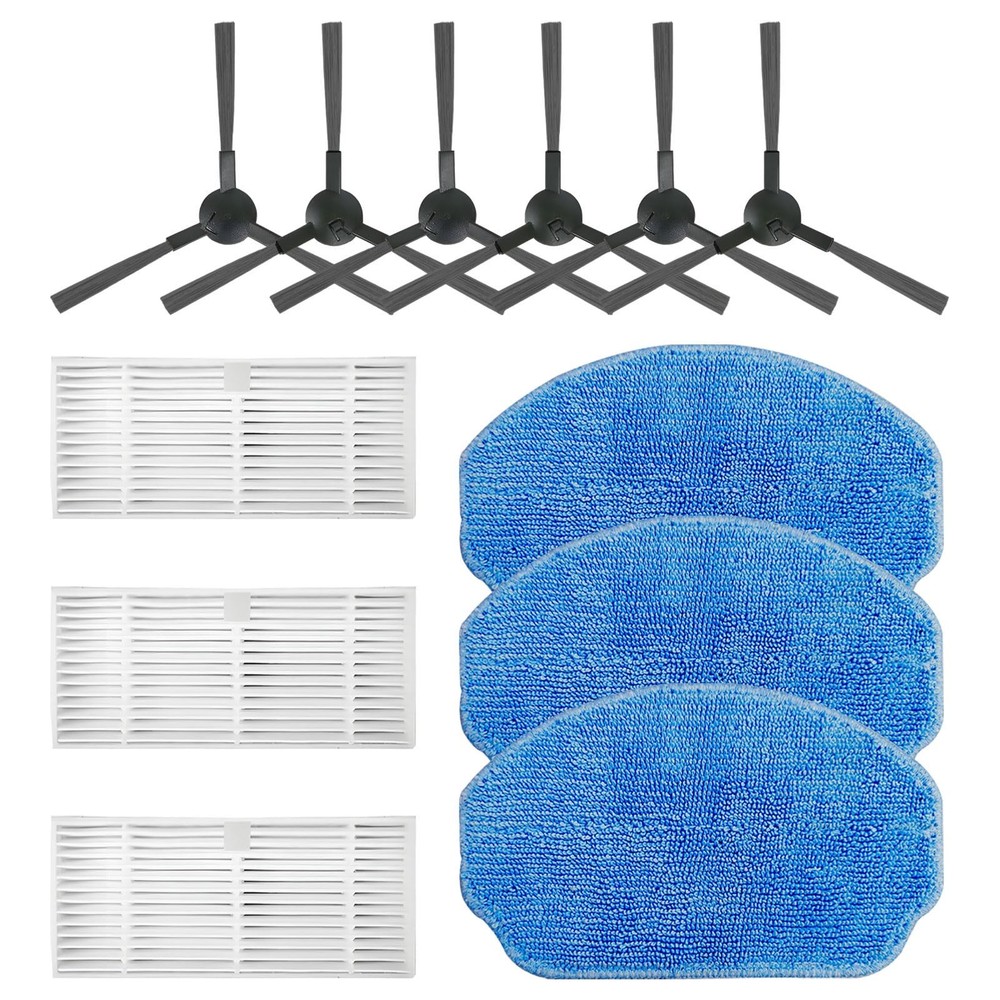 Accessories Compatible with MAMNV Blue Mop White Filter and Black Brush