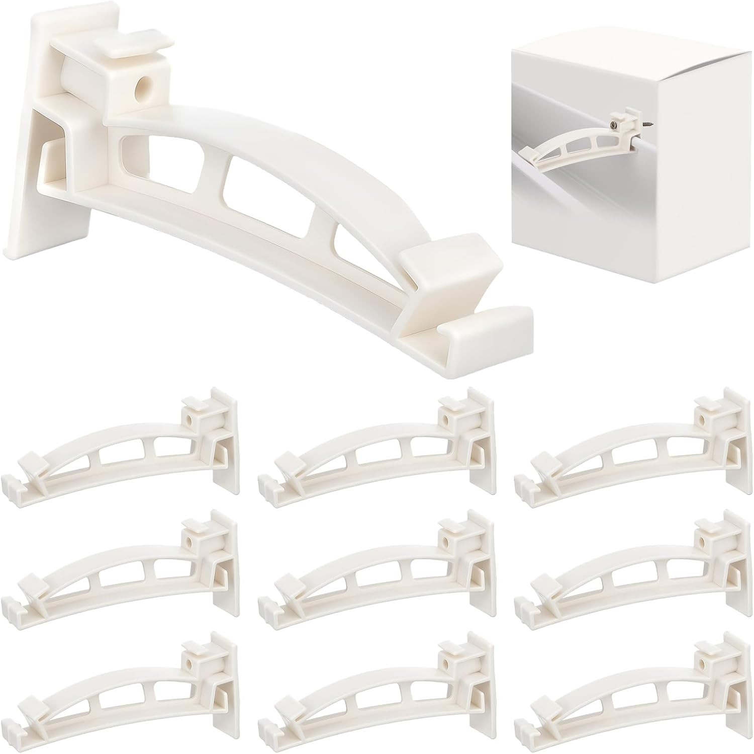 10 Pack 5" Gutter Hangers K-Style Hidden Roof Gutter Support Bracket for Repairi gallery