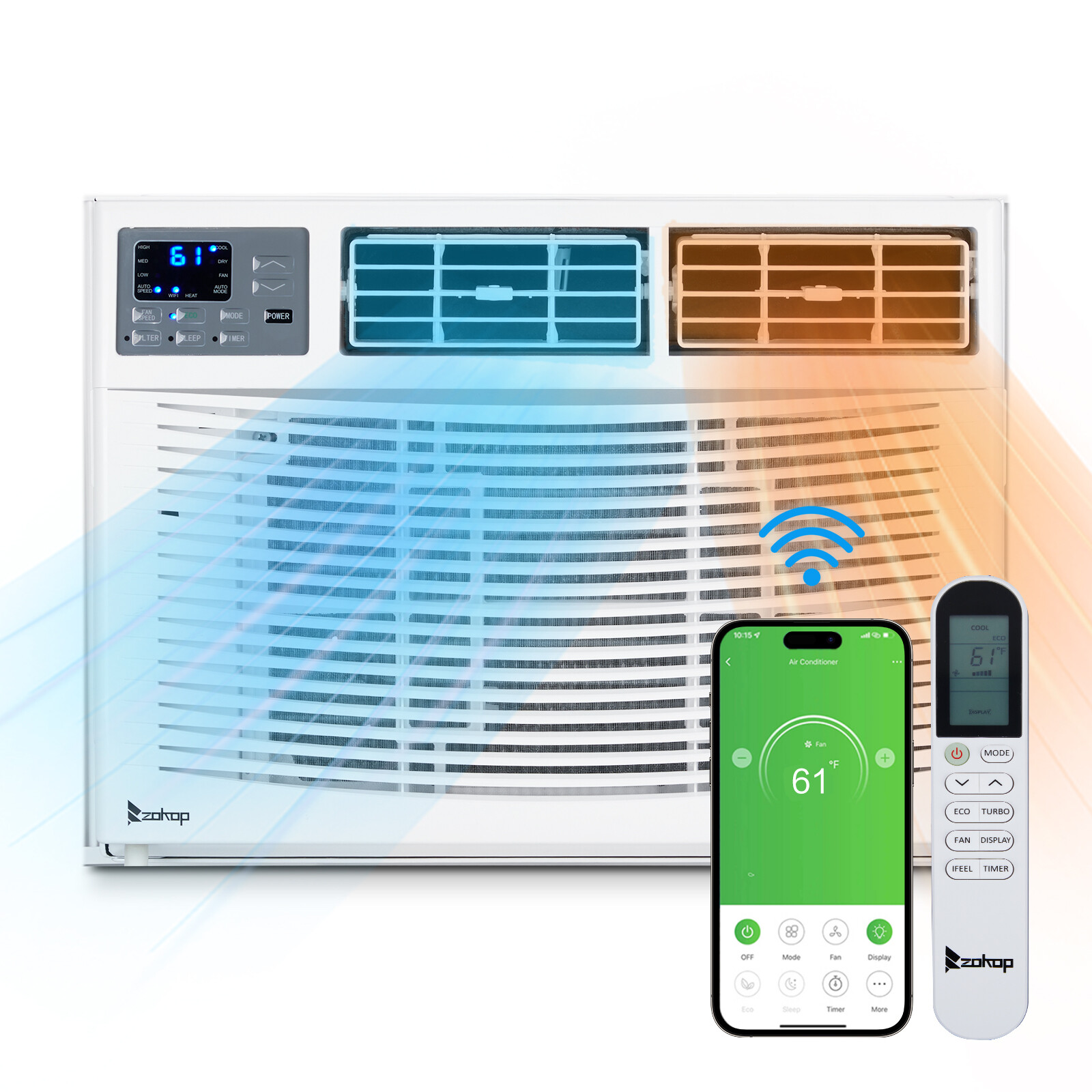 8000 BTU Window Air Conditioner with Heat, WIFI AC Unit & Heater Combo W/ Remote gallery