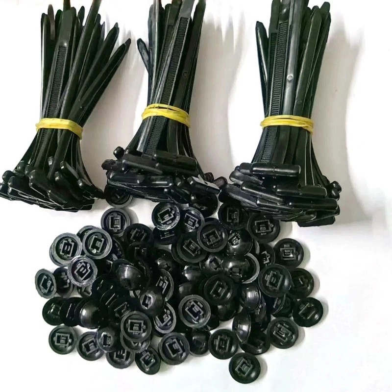 100 PCS Nylon Universal Cable Tie Buckle+Heavy Duty Self-Locking Zip Ties Holder gallery