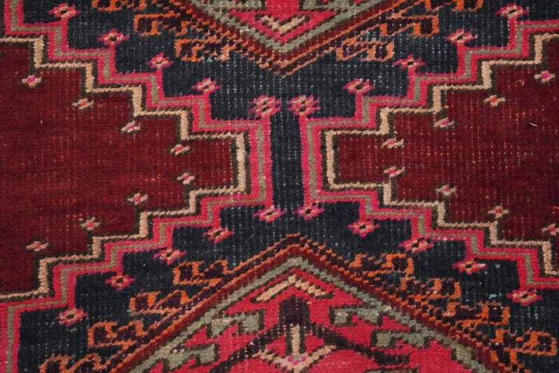 Geometric Wool Hand-knotted 11 ft Runner Rug Vintage Tribal Traditional Rug 3x11 gallery