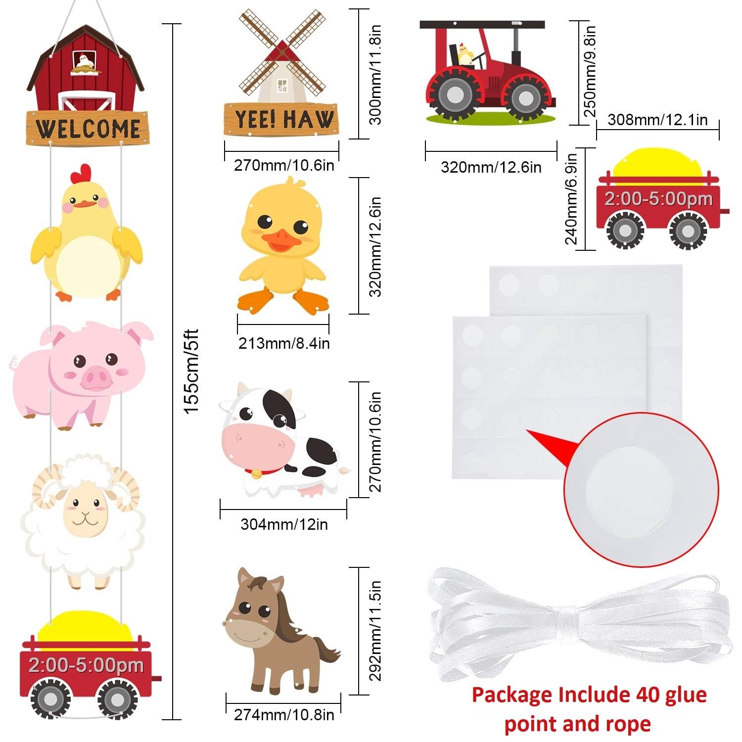 Farm Animal Themed Party Decorations, Farm Animal Cutouts Banner, Door Signs ... gallery