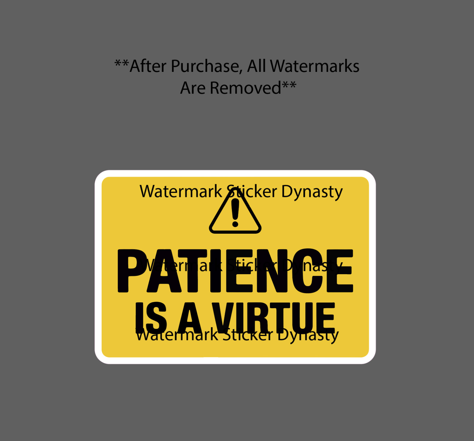 Patience Is A Virtue Sticker Waterproof Decal Quote Life Warning Gift NEW gallery