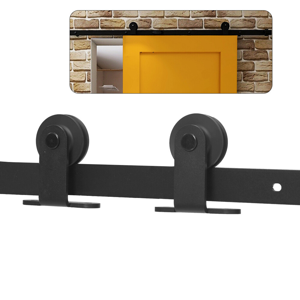 4FT~20FT Rustic Sliding Barn Door Hardware Kit for Single/Double/Bypass T Roller gallery