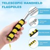 2-Pack Telescopic Handheld Flagpoles, 5.2ft/1.6m Stainless Steel Pole [Yellow] gallery