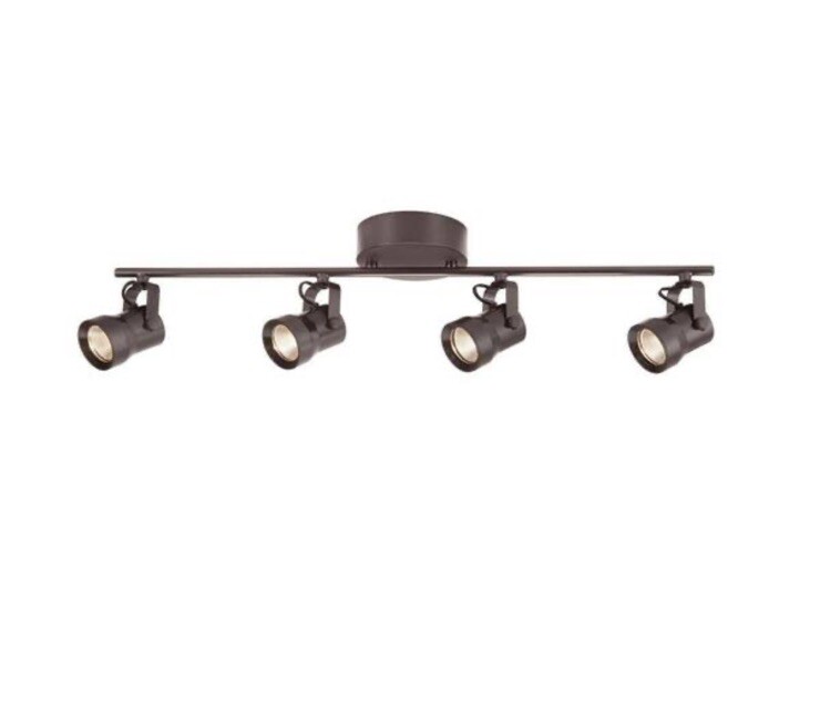 Hampton Bay 4-Light Bronze Directional LED Track Lighting Kit 1001 573 393 gallery