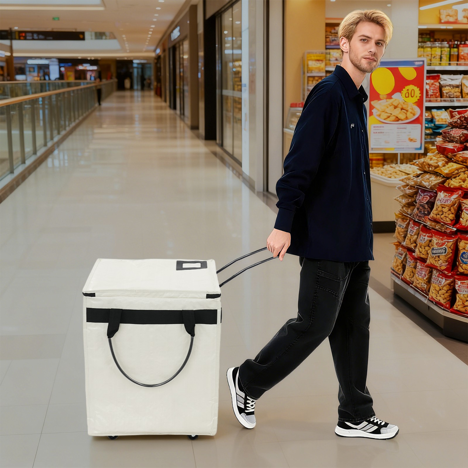 20kg Load Reusable Grocery Bag, Foldable Shopping Trolley, Rolling Shopping Bag gallery