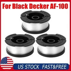 (3) Replacement for BLACK+DECKER AF-100-3ZP 30ft .065″ String Trimmer Line Spool