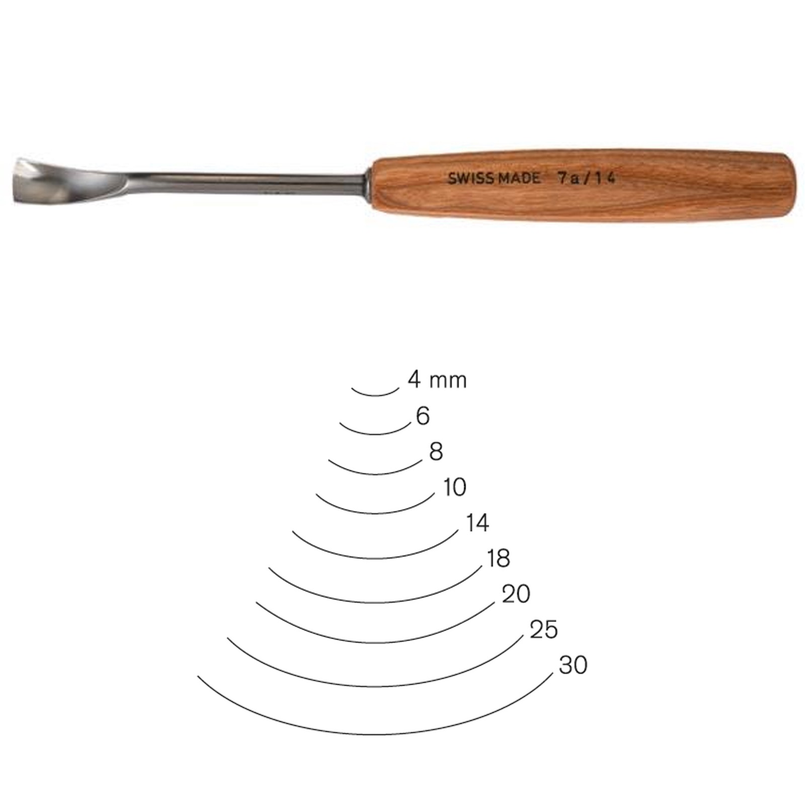 PFEIL "Swiss Made" 30mm #7 Sweep Spoon Gouge gallery