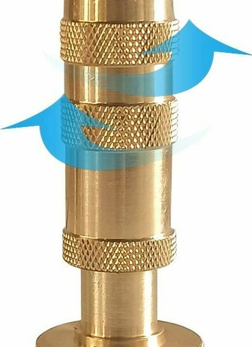 Solid Brass Garden Spray Nozzle 4" Adjustable Twist Water Hose Nozzle USA Stock gallery