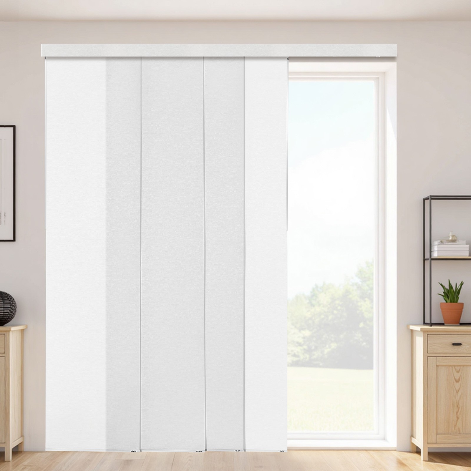 VEVOR Panel Track Blinds Extendable Track from 45.8 in to 86 in W Trimmable gallery