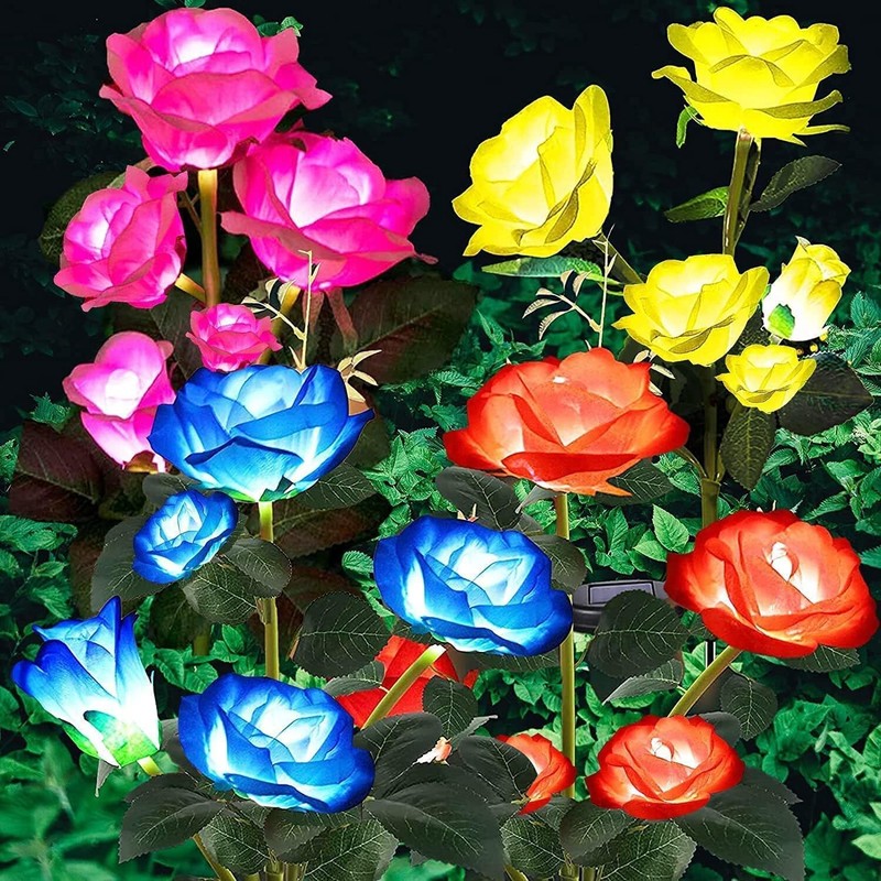 Solar Garden Lights Solar Flower Lights Outdoor Waterproof for Yard Pathway Lawn gallery