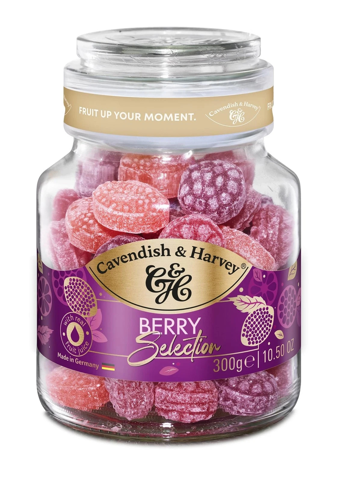 Cavendish & Harvey 10.5 oz BERRY Selection Hard Candy in Glass Jar BB 6/28 gallery