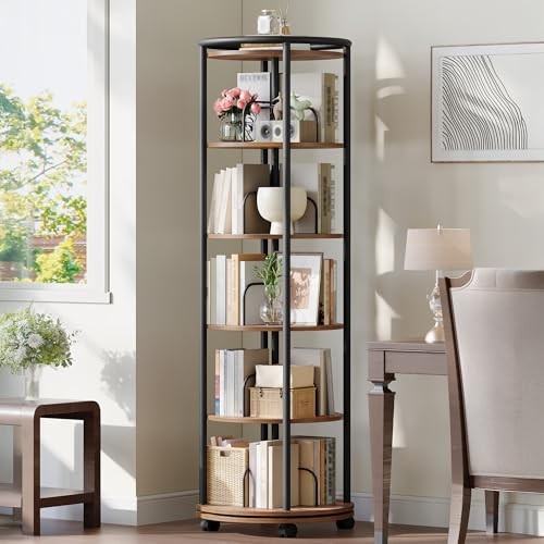 Rotating Bookshelf, 360° Spinning Bookshelf Tower, Display Revolving gallery