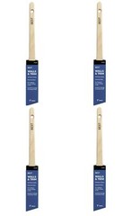 4 pack BEST 1″ Angle Polyester Nylon Ceiling & Trim Cut-In Paint Brush All Paint