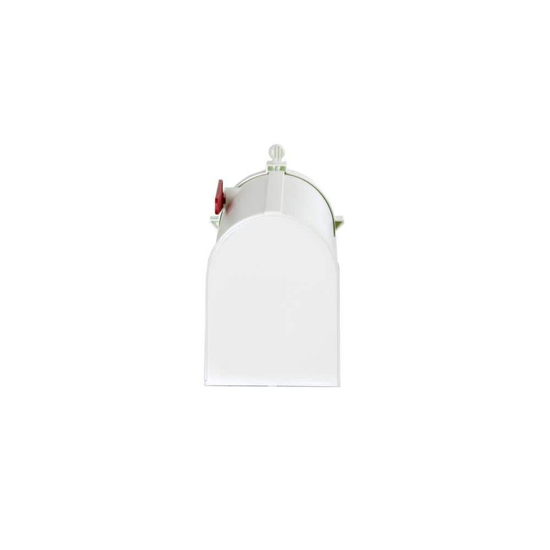 Ambrose White Post Mount Mailbox Large Plastic Residential Home Mail Box gallery
