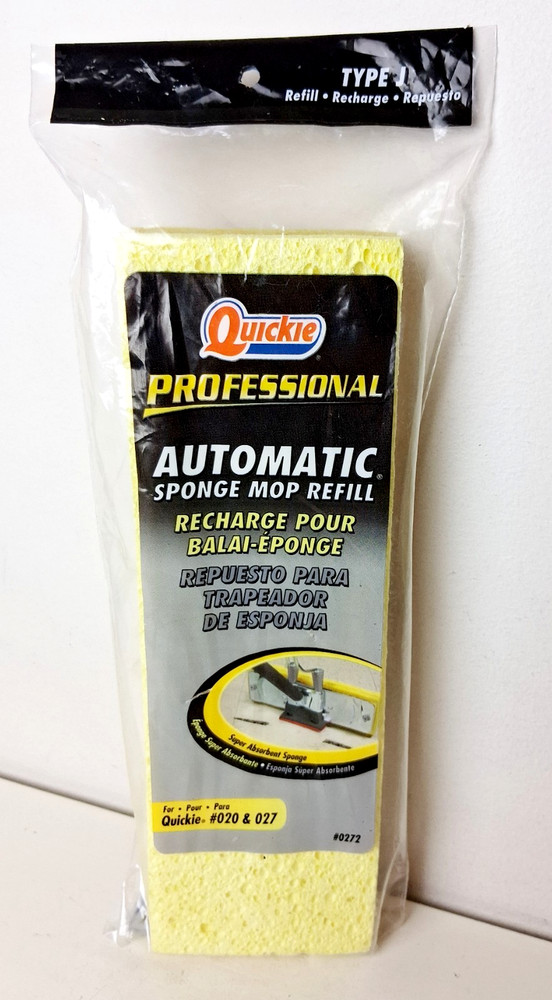 Quickie Professional Jumbo Sponge Mop Head Refill Type J SEALED In Package