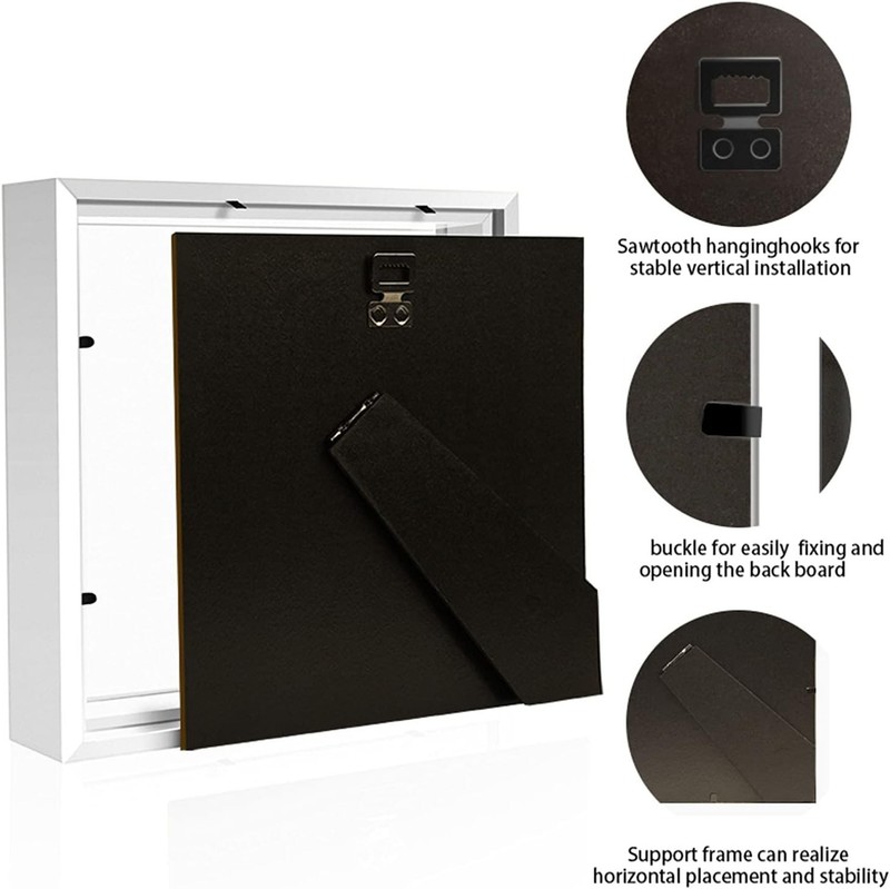 8x8 Shadow Box Frame Display Case with Letter Stickers, 3D Picture Frame, Dis... gallery