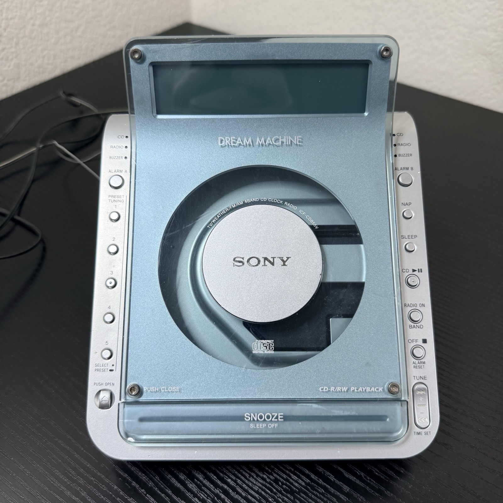 Sony Dream Machine ICF-CD855V CD Player Alarm Clock Radio FOR PARTS READ gallery
