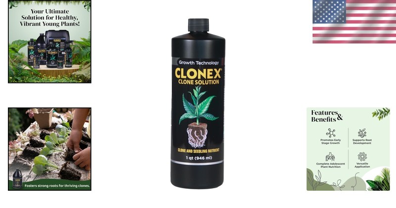 Professional-Grade Clone Nutrient Solution for Seedlings & Cuttings - 1 Quart gallery