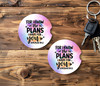 2 For I Know the Plans, Car Coasters, 2.75"/5mm thick/neoprene/non-slip/(car93) gallery