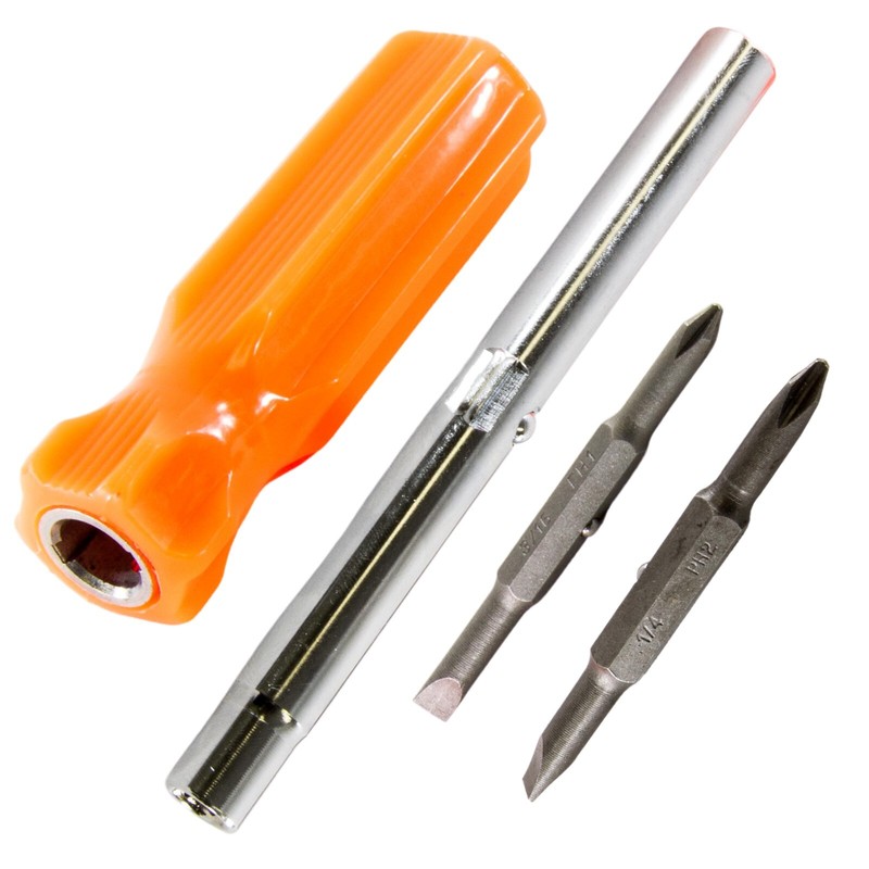 6 Pack 6in1 Screwdrivers, Flat 3/16", ¼", Phillips #1, #2, Nut Drivers ¼", 5/16" gallery