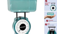 Mechanical Kitchen Scale, Precise Measurements with Removable Bowl,