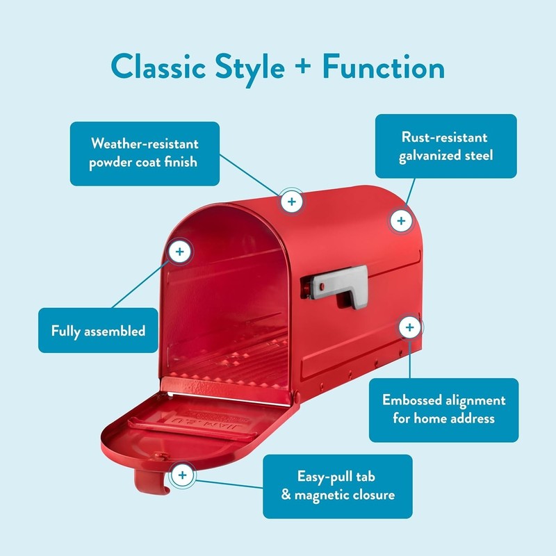 Red Contemporary Mailbox - Medium Size gallery
