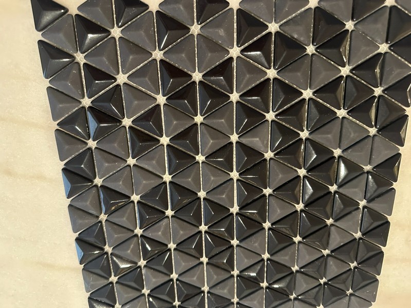 Black Triangle Matte and Glossy Mixed Mosaic Glass gallery