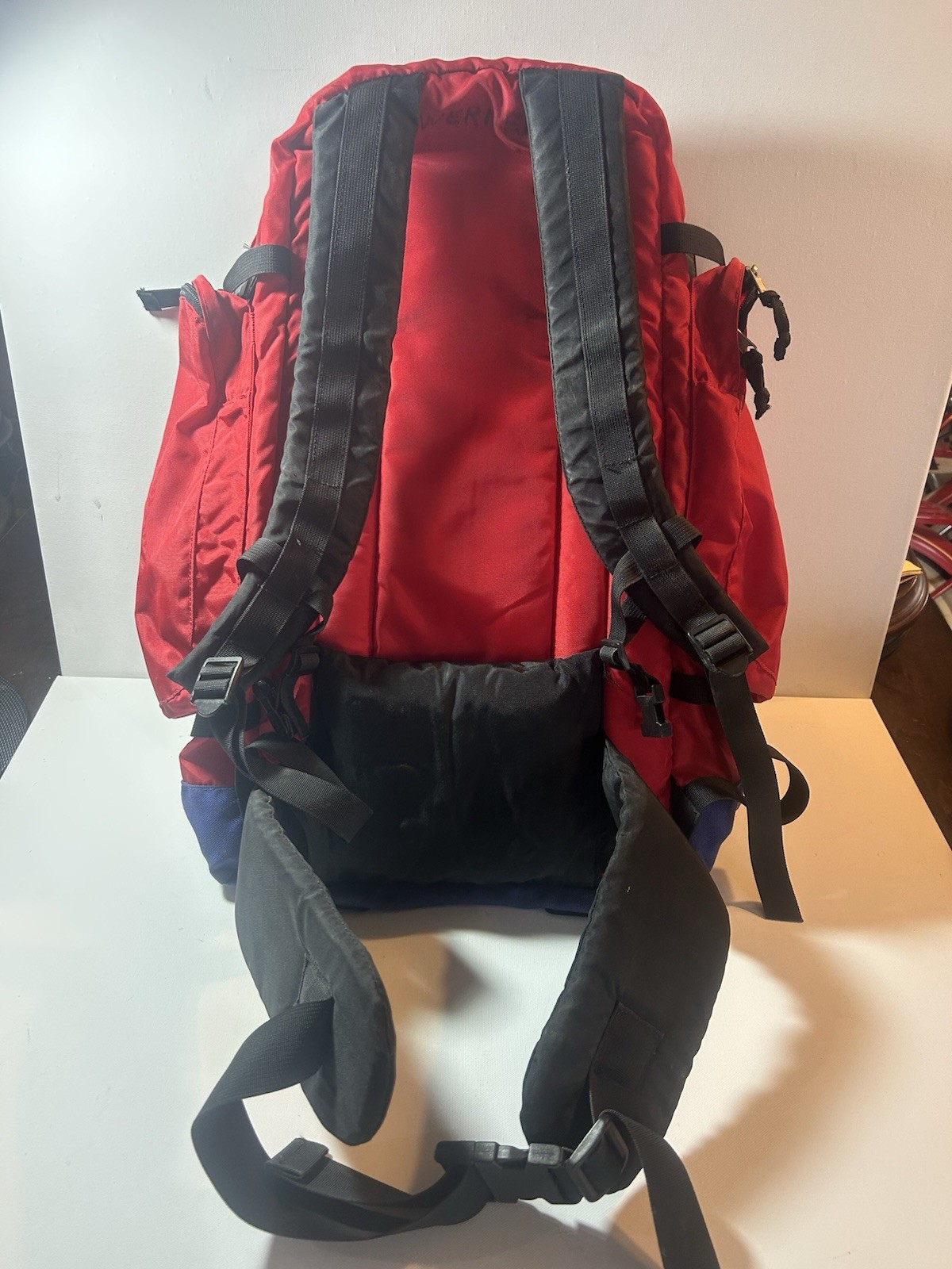 Vtg Kelty Redwing RG Internal Frame Soft Pack Backpack Red Blue 2