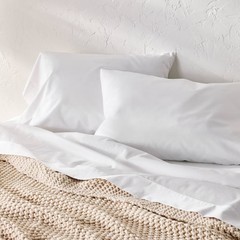 King 600 Thread Count Sateen Pillowcases White – Casaluna