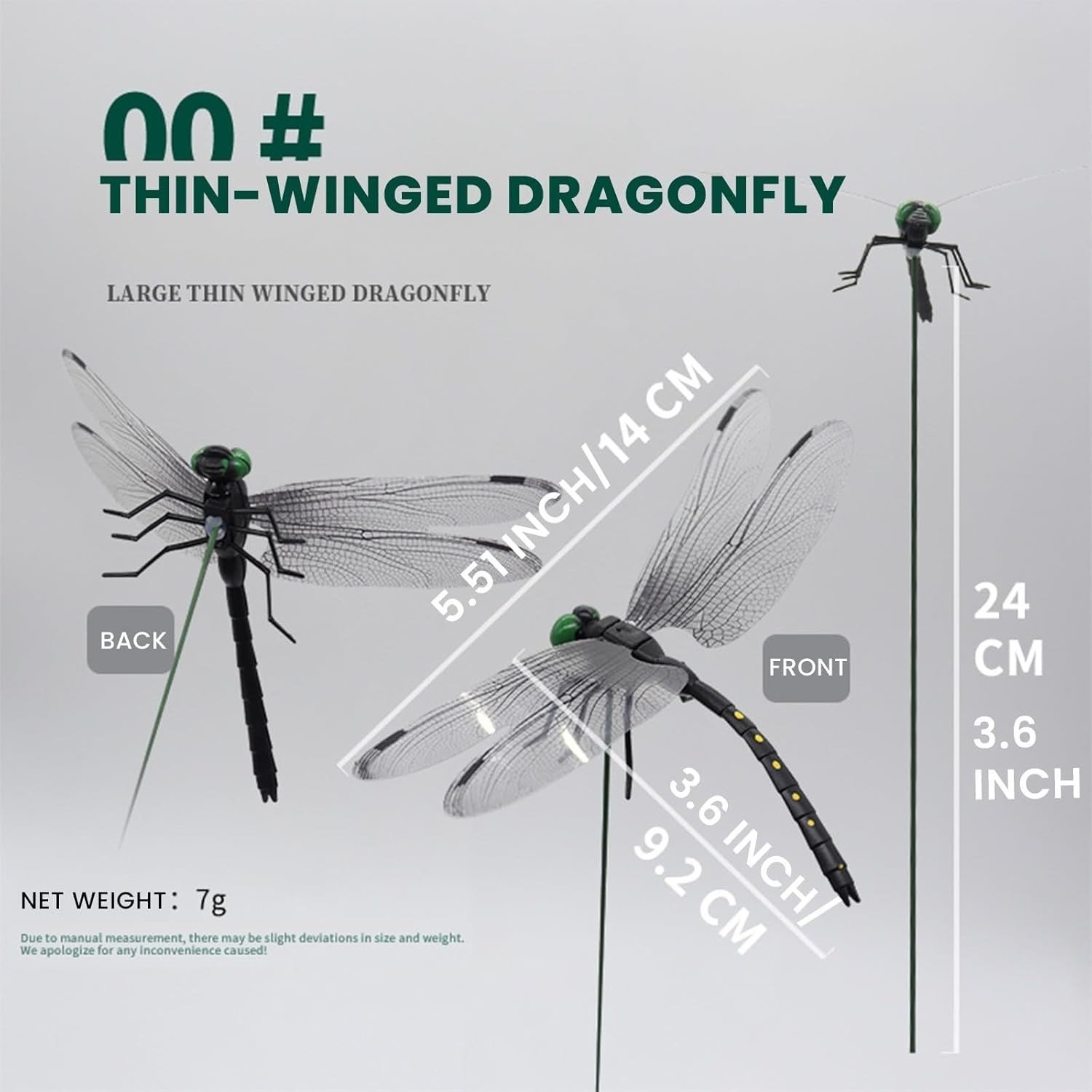 10Pcs Dragon Fly Clips for Bugs Repellent 3D Dragonfly Hat Clip Garden Decor gallery