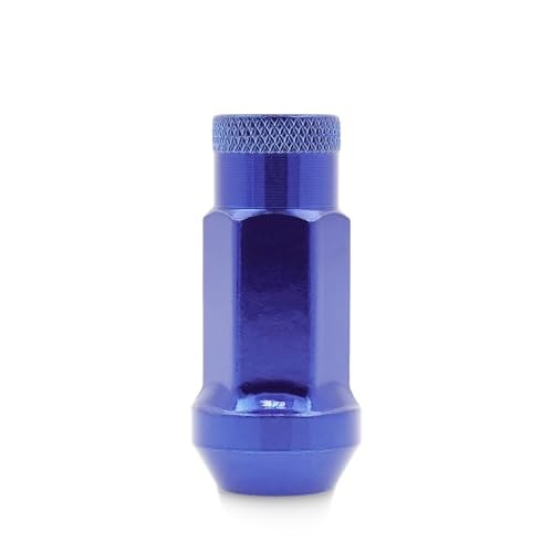 Extended Tuner Lug Nuts Pcs+Key Racing Open End for Ford Mustang 1/2" 20 Blue gallery