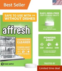 EPA Certified Dishwasher Cleaner – 12 Tablets for Ultimate Odor Control & Grime