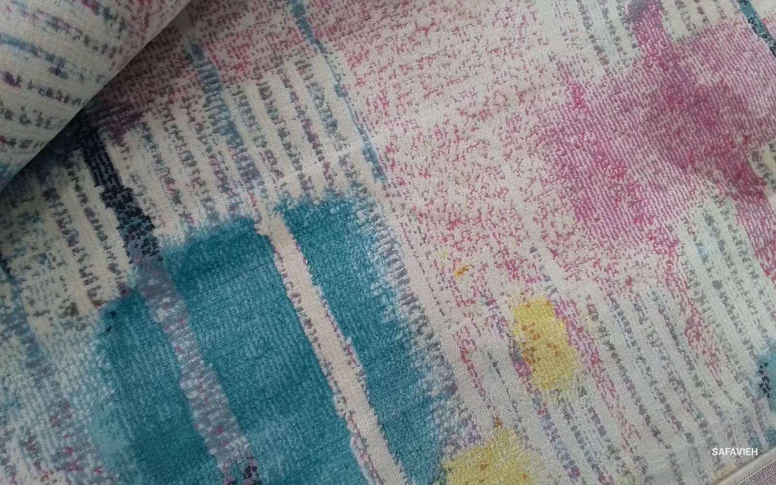 PINK TURQUOISE 8'-0" x 8'-0" Back Stain Rug Reduced Price 1172782170 LLN375U-8SQ gallery