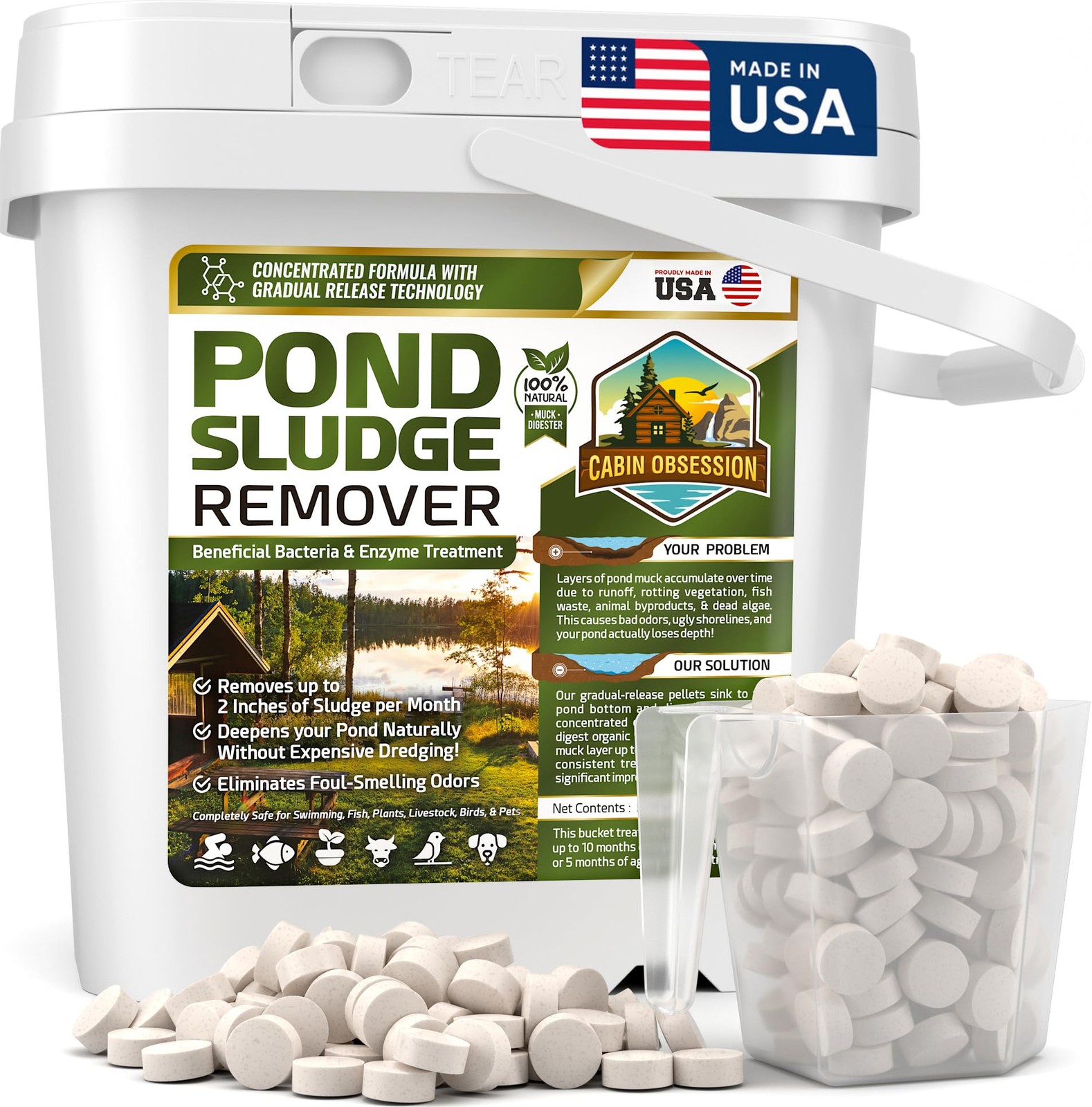 Pond Sludge Remover – 5 Pounds Beneficial Bacteria & Enzyme 10 Scoops gallery