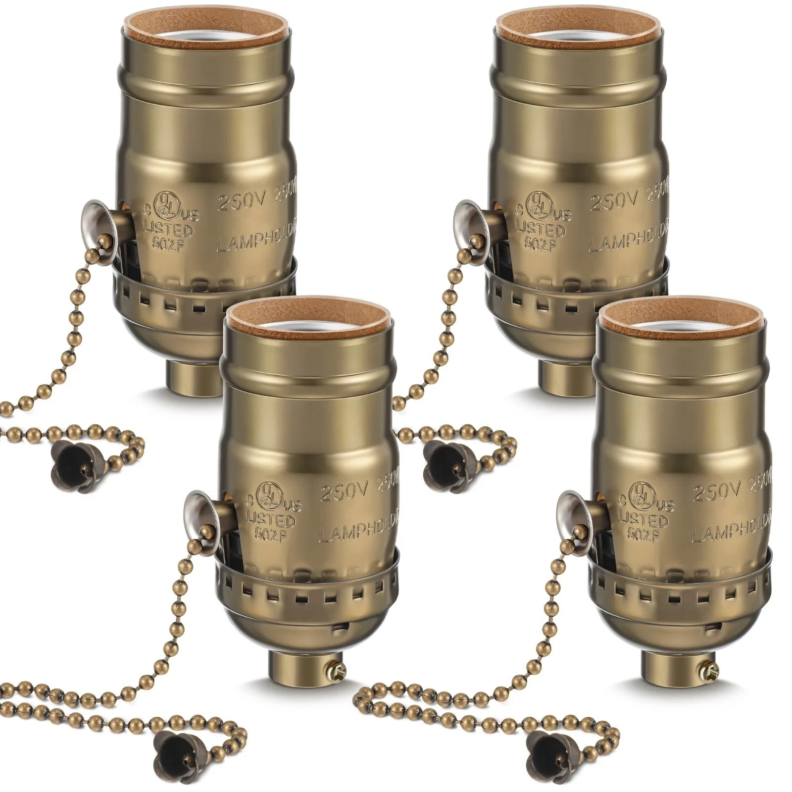 4 Pcs Pull Chain Lamp Socket Replacement, E26 Standard Threaded Base, Light S... gallery