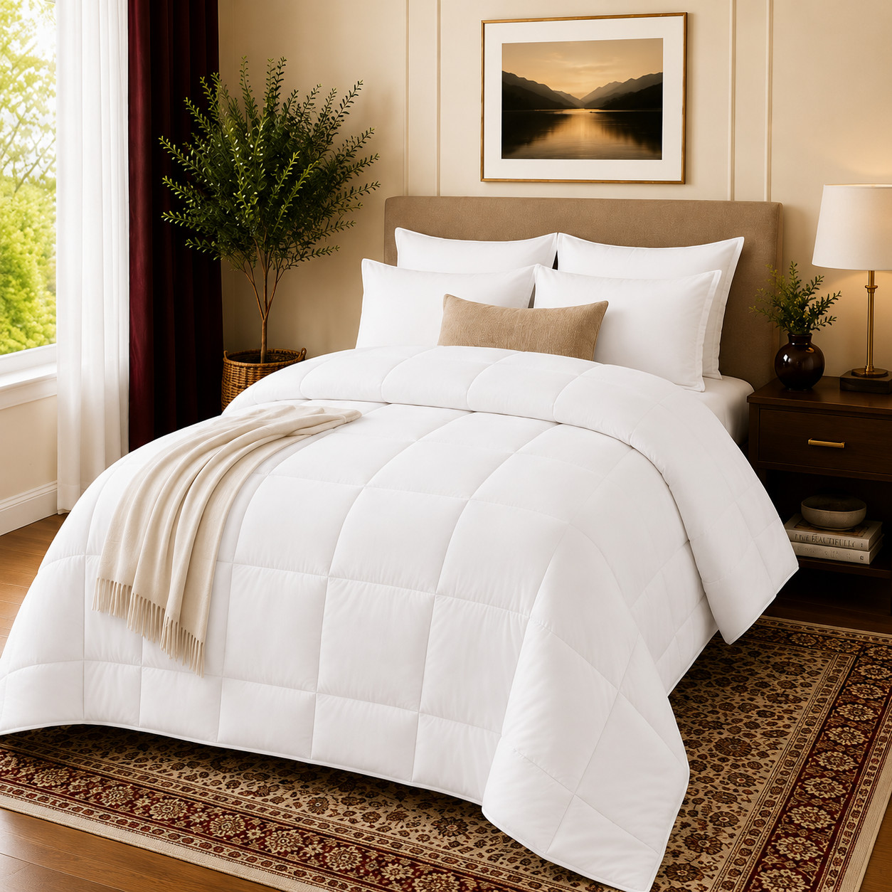 Down Alternative Comforter All Season Soft Fluffy Bed Comforter Queen King gallery