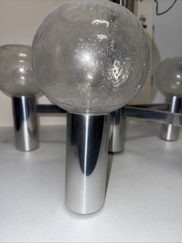 Chrome Nickel Sputnik Ceiling Chandelier Mid Century Modern Dining Hanging Light gallery