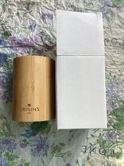 ORIGINS SOLID NATURAL BAMBOO WOODEN COLD CUP 3.5″ HOLDS 7 oz. LIQUID NEW IN BOX