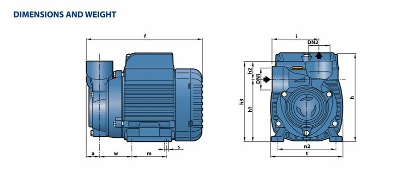 Peripheral 1PH Pedrollo Boiler Feed or Booster Pump PQm60 V.115/60HZ 0.5HP gallery