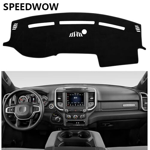 SPEEDWOW Car Dashboard Dash Cover Mat For 2019-20024 Ram 1500 2500 3500 gallery