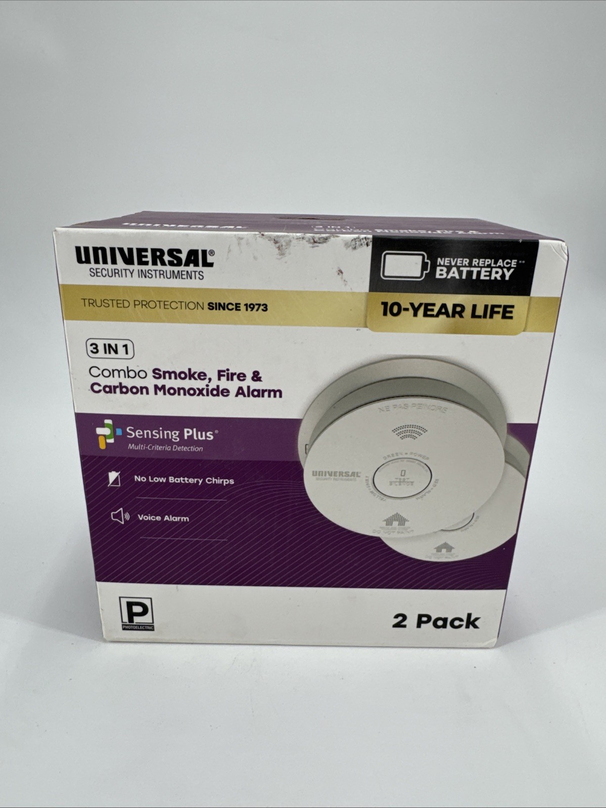 USI 2-Pack 10-Year Battery Combination Smoke and Carbon Monoxide Detector. New gallery