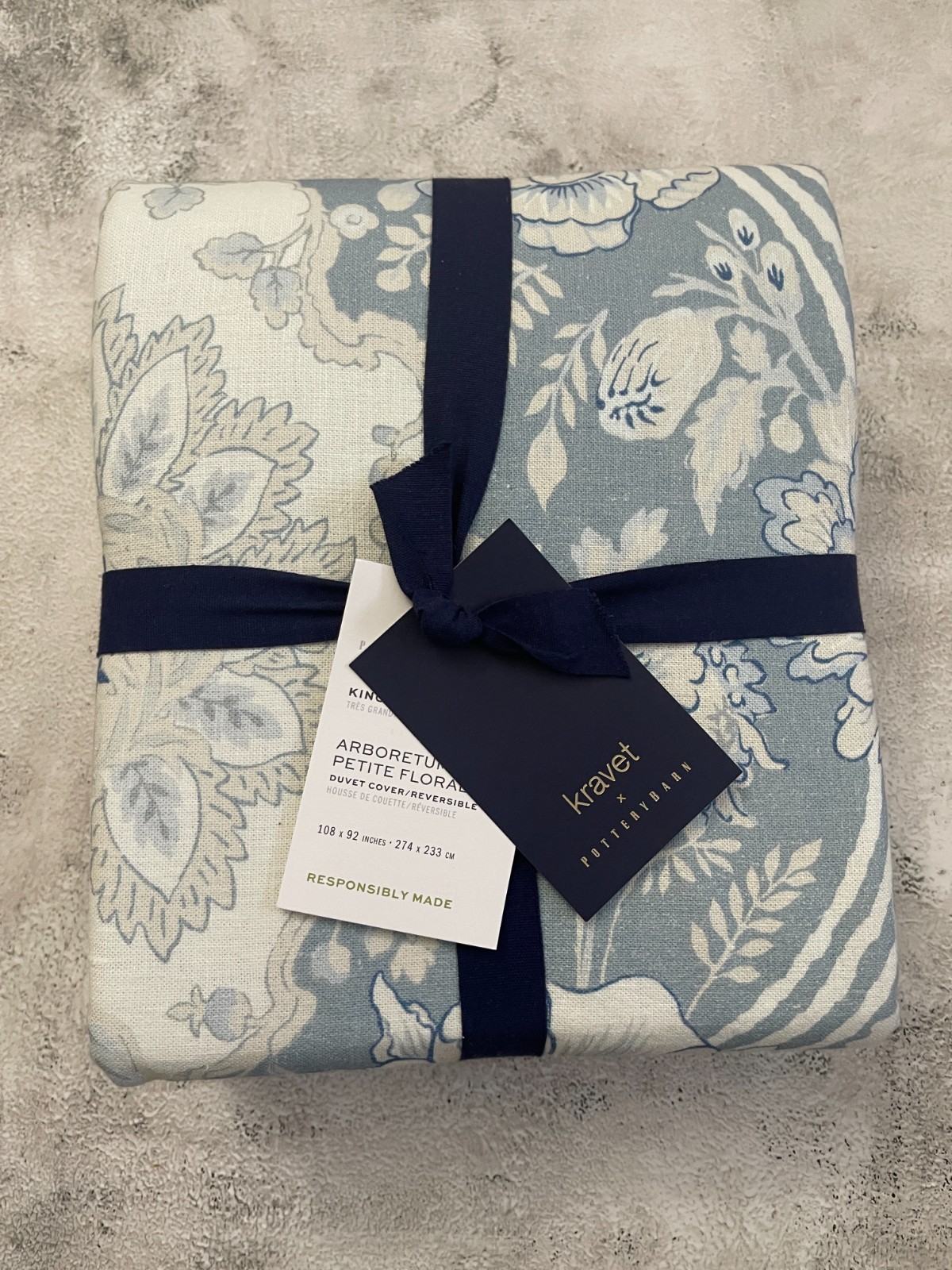 pottery barn Kravet Arboretum Reversible king duvet new original $299 gallery